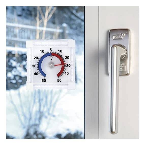 Termometru autoadeziv pentru interior/exterior, pentru fereastra