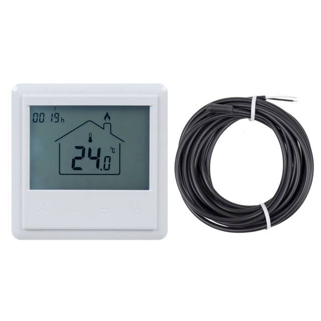 Termostat inteligent incastrabil PNI CT25PE WiFi, control prin internet incalzire electrica in pardoseala, aplicatie mobil Tuya Smart, integrare in