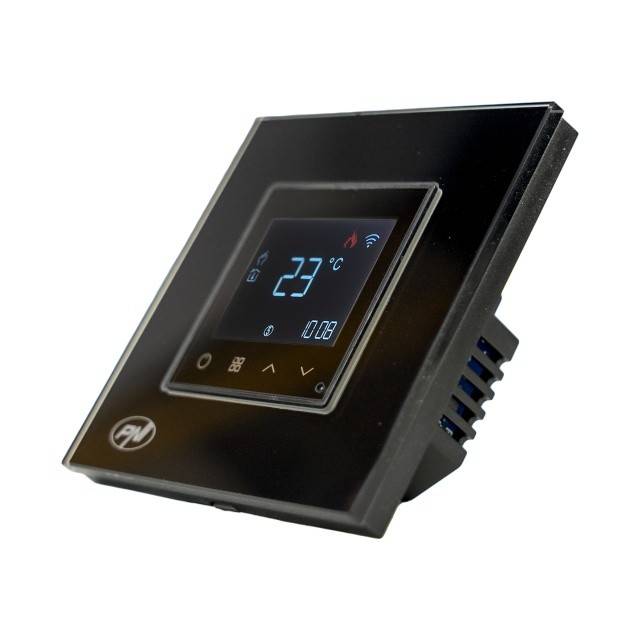 Termostat inteligent PNI CT25B WiFi pentru centrala termica pe gaz, montaj incastrat, 16A, control din aplicatia Tuya Smart, programare zilnica, mod