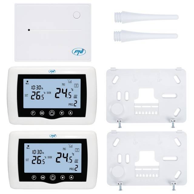 Termostat inteligent PNI CT400 fara fir, cu WiFi, controleaza 1 centrala si 2 zone diferite, parter etaj prin Internet, pentru centrale termice,