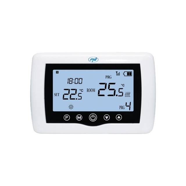 Termostat inteligent PNI CT410 PRO fara fir, cu WiFi, control 2 zone prin Internet, pentru centrale termice, pompe, electrovalve, APP TuyaSmart,