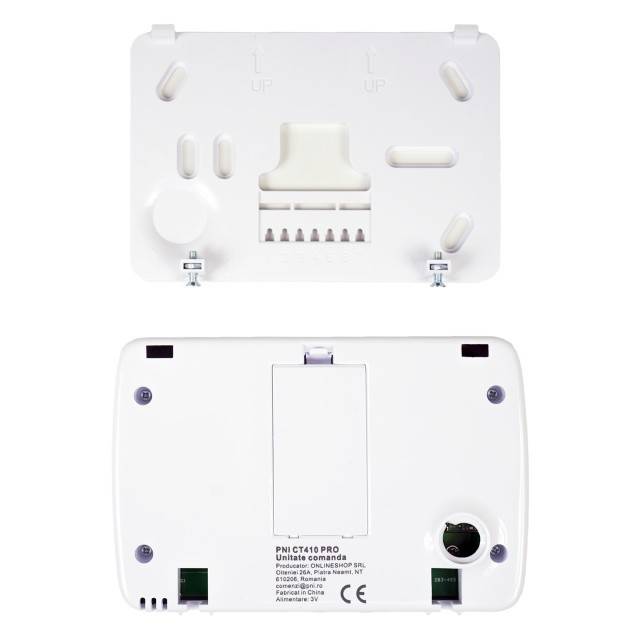 Termostat inteligent PNI CT410 PRO fara fir, cu WiFi, control 2 zone prin Internet, pentru centrale termice, pompe, electrovalve, APP TuyaSmart,