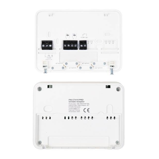 Termostat inteligent PNI CT410 PRO fara fir, cu WiFi, control 2 zone prin Internet, pentru centrale termice, pompe, electrovalve, APP TuyaSmart,