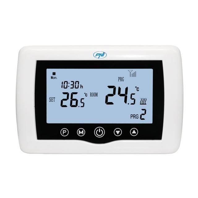 Termostat inteligent PNI CT440 fara fir, cu WiFi, control 4 zone prin Internet, pentru centrale termice, pompe, electrovalve, APP TuyaSmart