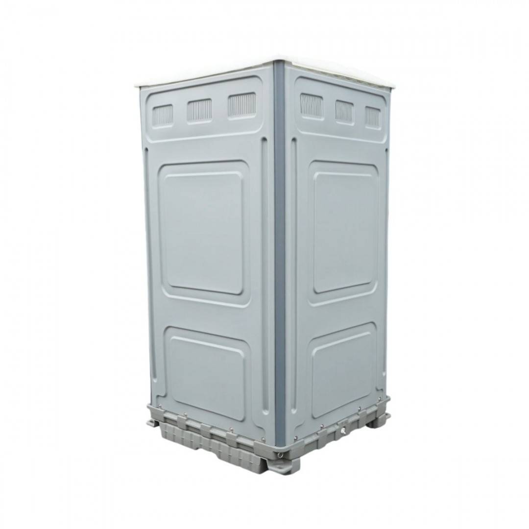 Toaleta ecologica vidanjabila HDPE 350L cu lavoar, pisoar, oglinda, suport hartie si cuier 1150x1150x2250mm
