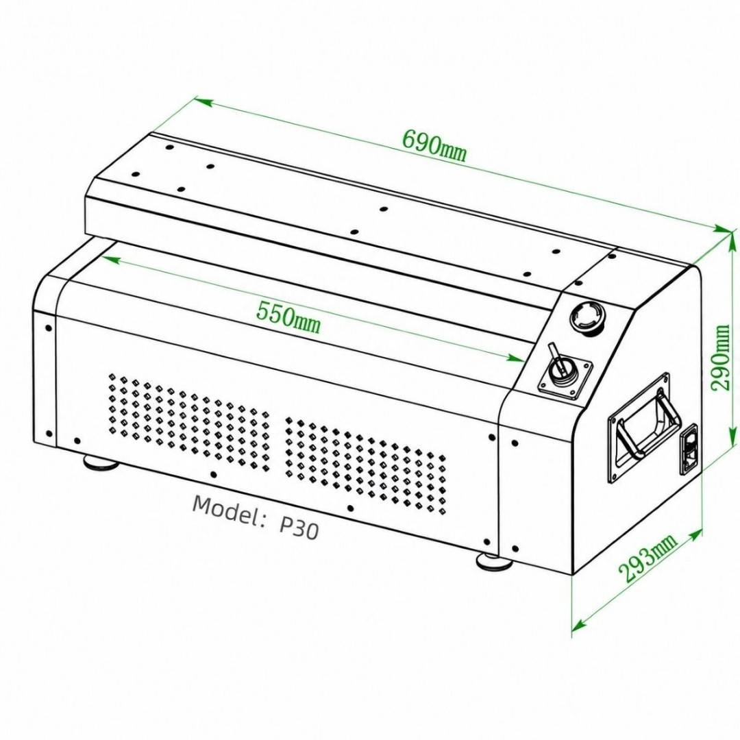 Tocator carton profesional 550mm, 400W, 220V, viteza 5m/min, grosime maxima 10mm Breckner Germany