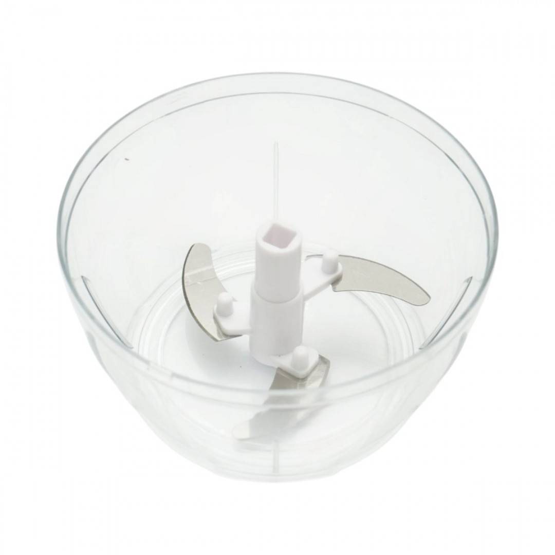 Tocator manual de legume cu sfoara, 3 lame inox, capacitate 500ml