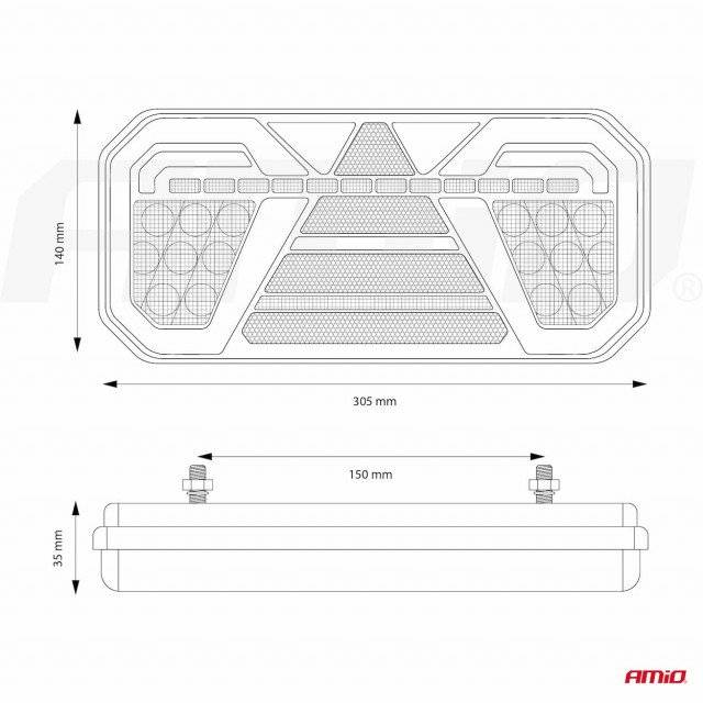 Lampa stop LED , cu semnalizare dinamica . DREAPTA