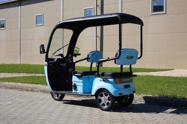 Triciclu electric KUBA OPTIMUS MAX cu cabina 1000W, Fara permis, 25 km/h,