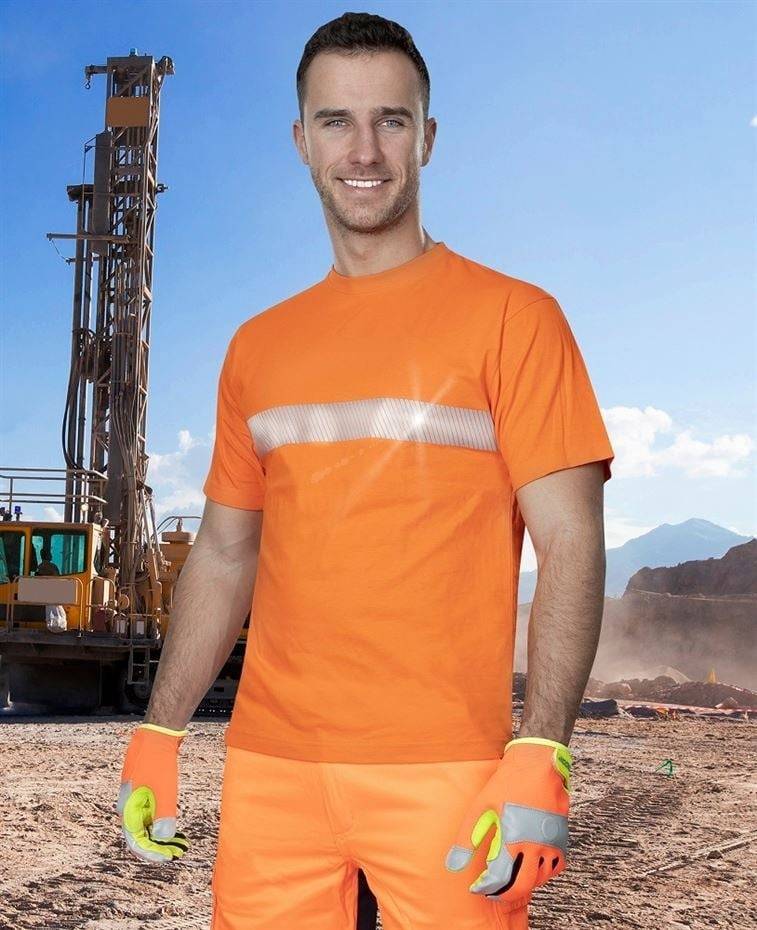 Tricou clasic reflectorizant din bumbac XAVER