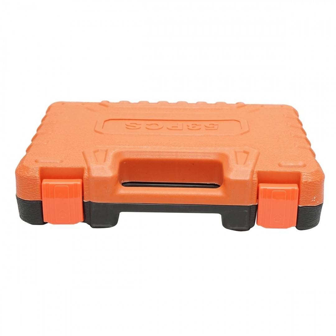 Trusa chei tubulare lungi si scurte, biti, hex, torx, antrenor cu clichet 1/4 inch 53 piese Breckner Germany