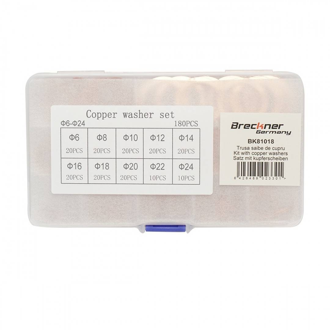 Trusa saibe cupru M6-M24 180 piese Breckner Germany