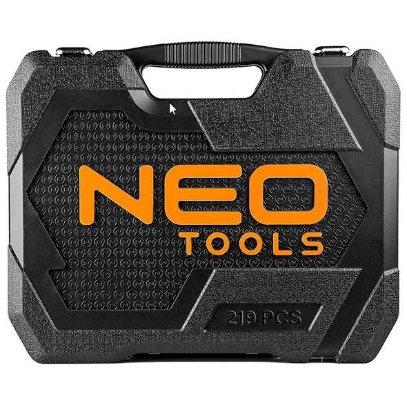 Trusa scule 1/4, 1/2, 3/8 219 piese NEO TOOLS, 25 ani GARANTIE