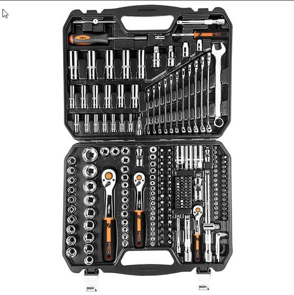 Trusa scule 1/4, 1/2, 3/8 219 piese NEO TOOLS, 25 ani GARANTIE