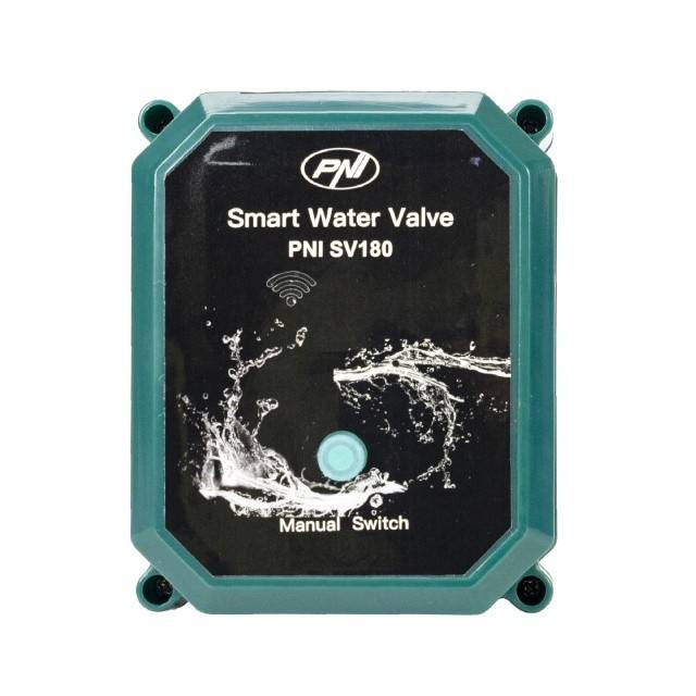 Valva inteligenta pentru apa PNI SV180, conectivitate Wi-Fi, IP65, DN25, aplicatie Tuya, compatibil cu Amazon Alexa si Google Home