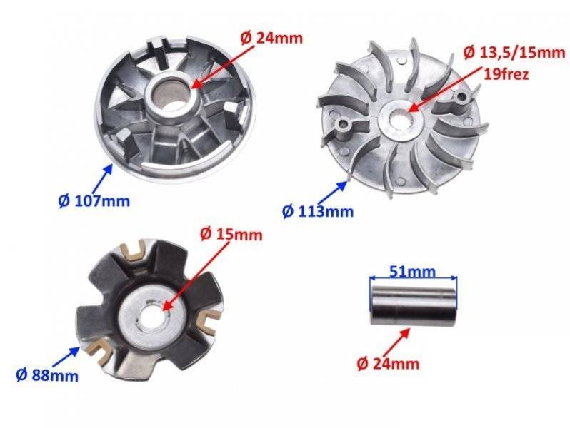 Variator scuter chinezesc 4T 125-150cc
