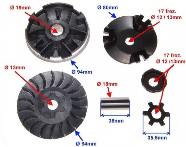 Variator scuter Yamaha BWS 50cc