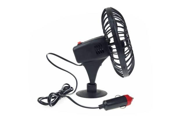 Ventilator 12V mini, plastic, ventuza, fi140mm