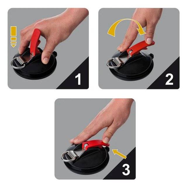 Ventuză de fixare cu inel și 2 cârlige în S