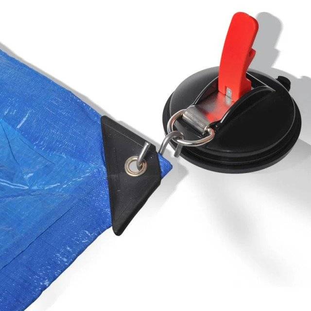 Ventuză de fixare cu inel și 2 cârlige în S