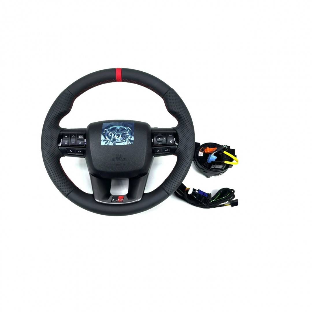 Volan din piele cu incalzire airbag si spira pentru Toyota Hilux GR