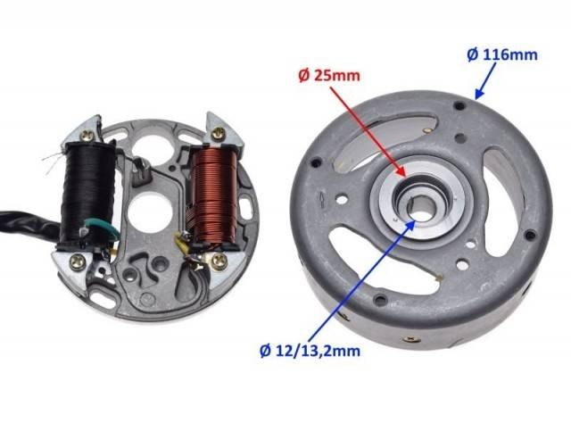 Volanta + magnetou scuter Puch Maxi