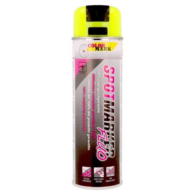 Vopsea spray pentru marcaje industriale COLORMARK Spotmarker, 500ml, galben flourescent