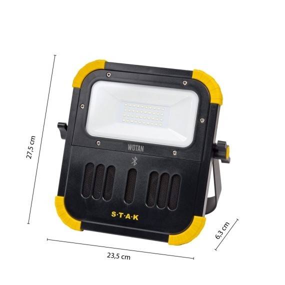WOTAN: Proiector de lucru reincarcabil, 3000 lumeni, cu functie Bluetooth