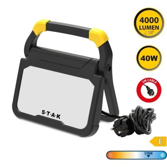 X-BLAST 40W: Proiector LED pentru iluminat de zona, 4000 lumeni, cablu 3 metri