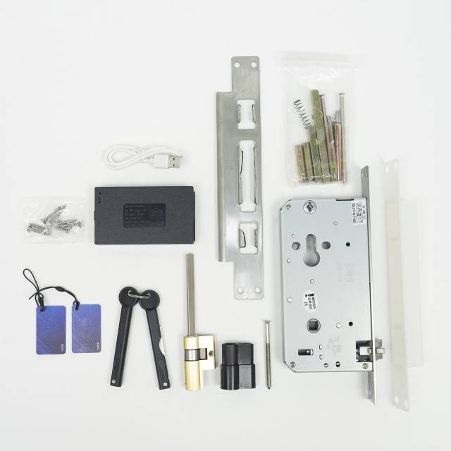 Yala inteligenta PNI SafeHome PTY8819, card, cod, amprenta, 300 utilizatori, control din aplicatia Tuya Smart, camera HD incorporata