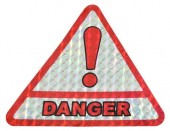 Abtibild reflectorizant AN14 triunghi DANGER mic