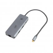 Adaptor multiport PNI MP15S USB-C la HDMI, 2 x USB 3.0, SD/TF, RJ45, USB-C PD
