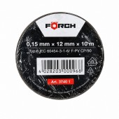 Bandă izolatoare din PVC, 0.15mm x 12mm x 10m , FOERCH