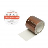 Banda butilica hidroizolanta autoadeziva 100mm x 5m cu folie de aluminiu maro RAL8003 Breckner Germany