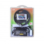 Banda LED PNI D-Light 60RGB flexibila de interior 60 leduri/m 12V 5m cu telecomanda si transformator incluse