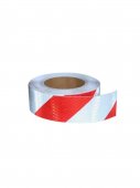 Banda reflectorizanta alba cu sageata rosie 10cm x 22.5M