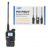 Bax cu 20 bucati statie radio portabila VHF/UHF PNI P18UV, dualband, 144-146MHz si 430-440MHz, 200CH, VOX, Scan, Radio FM, Li-Ion 2200 mAh