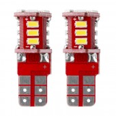 Bec de pozitie tip LED , T10 W2.1x9.5 W5W, 12V , 21 SMD 3014 , culoare alb , AMIO, set 2 buc