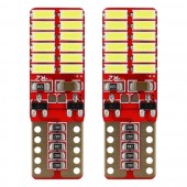 BEC LED CANBUS 24SMD 4014 T10e W5W alb 12/24V