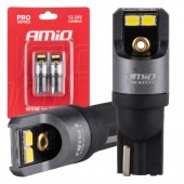 Becuri auto LED T10 12V 24V 4x2016 SMD 6000K Canbus Amio