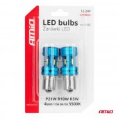 Becuri LED CANBUS BA15S P21W R10W R5W 4SMD 12-24V