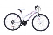 Bicicleta 24 inch alb cu roz