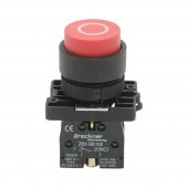 Buton comanda convex STOP rosu cu revenire 1NC, 400V/10A LAY5 Breckner Germany