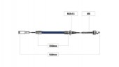 Cablu frana ochet filet M8 1200/1500mm , AL-KO , KNOTT , PEITZ
