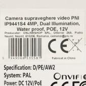 Camera supraveghere video PNI IP9441S4, 4MP, P2P, WDR, Dual Illumination, slot microSD, 12V, POE, IP67