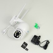 Camera supraveghere video wireless PNI IP840 + card PNI 128GB WiFi, PTZ, 8MP 4K, slot micro SD, stand-alone, functii AI, ONVIF, ICSee app