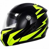 Casca Flip-up TECH L (negru+verde)
