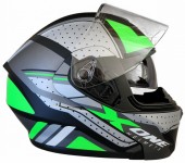Casca moto modulabila X-One Verde XL