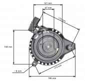 Demaror compatibil masina de tuns gazon Ruris, Dac100XL