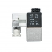 Electrovalva pneumatica 4.8W DC24V, 1 circuit 1/4 IP65